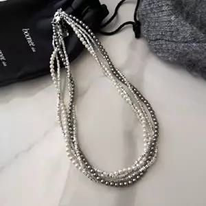 목걸이 여자 두줄 레이어드 진주 데일리 스타일링-WFI94GD