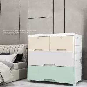 플라스틱 서랍장 대형 옷 의류 안방 보관장 단스 옷장 간이 바퀴