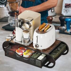 커피 포드 서랍 거치대 캡슐 보관 정리함 바구니, 카운터 홈 바 주방 컵용