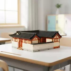 영공방 HO 서울 북촌한옥B 조립키트 전통집 미니어처 가옥 목재 모형 우드 건물 만들기