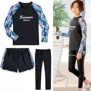 보리보리삐까부아동 주니어 초등 키즈 래시가드 수영복 상하세트 여아 래쉬가드SF-54