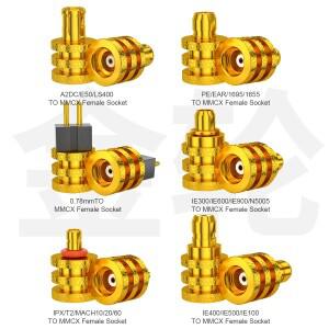 QYFANG 골든 휠 암 베이스 어댑터, 0.78ear, ie300, IPX, A2DC, to MMCX