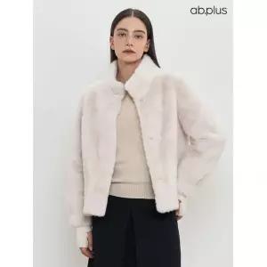 [ab.plus/신상] 하이넥 히든 버튼 페이크퍼 자켓 (LSZ4MJ31A)