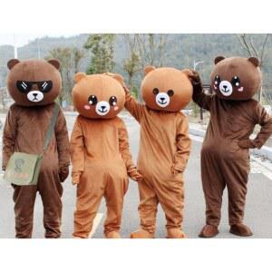 할로윈 곰인형탈 캐릭터 동물인형탈 155cm-165cm 100cm 공연 곰인형 카페 작은