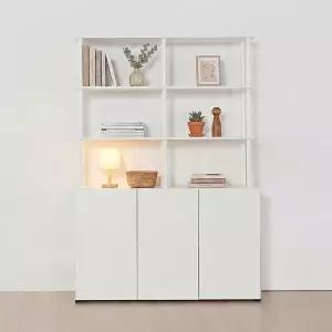 동서가구 E0 아르케 시스템선반 다용도 수납 책장 1200 2단+선반 3단 DF927801