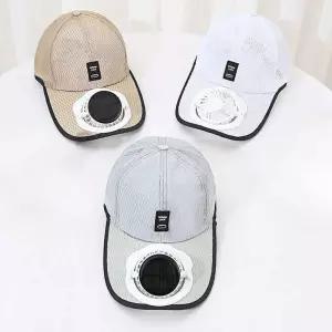 열 충전 선풍기 시원한 모자 낚시 실외