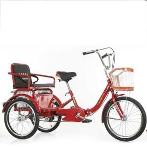 성인용 세발 자전거 역세발 장보기 삼발이 복고풍 세발자전거