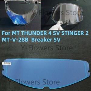차단기 STINGER V 28B 패치 SV 헬멧 오토바이 MT MT 안개 용 안개 SV 2 방지 바이저 4 스티커 필름 방지 모토 THUNDER 액세서리
