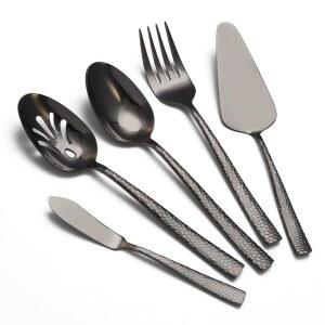 나이프 슬롯 스푼 블랙 버터 서버 해머 듀티 안전 케이크 식기 스테인리스 세트 대형 헤비 서빙 포크 식기세척기 스틸 호스티스