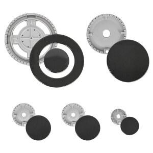 교체 가스레인지용 모자 캡 쿠커 화염 가스 크라운 뚜껑 오븐 호환, 11pcs 스토브 세트, 부품 캡, 헤드 홉 커버 버너 sa-baf 업그레이드 가스레인지