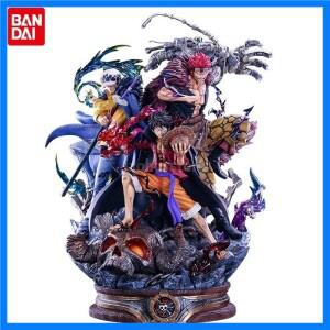 20cm 원피스 오니가시마 전투 초신성 삼대장 밀짚모자 루피 키드 로우 장면 피규어 애니메이션 모델 선물