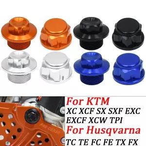 오토바이 CNC 전방 후방 휠 잠금 액슬 너트 KTM XC SX XCF SXF EXC EXCF XCW TPI 125 250 300 350 450 500