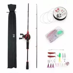 고피싱 베이트 릴+루어+낚싯대세트 1.6m 좌핸들 입문용릴낚싯대 초보낚시
