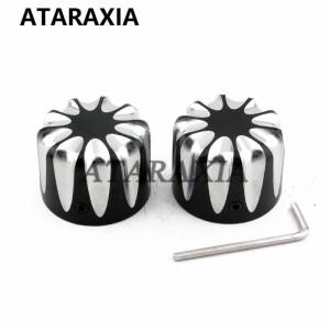 바이크 오토바이 프론트 전면 액슬 너트 커버 캡 알루미늄 블랙 크롬 할리 스포츠스터 투어링 소프테일 다