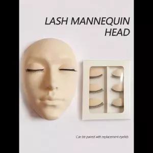 속눈썹 연습용 마네킹 헤드 실리콘 인조 얼굴 피부 미용 속눈썹 연장 연습 메이크업 얼굴 관리 도구