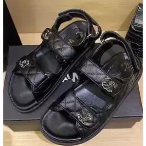 통굽 샌들 큐빅장식 스포츠 스트랩 큐빅샌들 슬리퍼