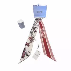 크리스챤 디올 실크 핑크 스카프 뉴 버터플라이 GWP