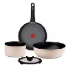 (정품) 구성 테팔 매직핸즈 인덕션 크렘 드 피치 3종, 프라이팬+볶음팬+손잡이, 1세트