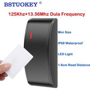 미니 소형 Wiegand 26 34 듀얼 주파수 Rfid 125khz IC 13.56Mhz NFC 카드 도어 액세스 제어 슬레이브 리더