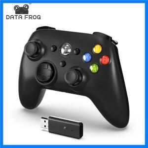 데이터 프로그 충전식 무선 컨트롤러 (Xbox 360 슬림용) 듀얼 진동 터보 및 인체공학적 그립