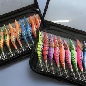 UST 팁런에기 3.5호 무늬오징어 문어 래틀에기 케이스 에기세트10개입