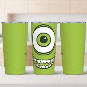 빨대가 달린 스테인레스 스틸 텀블러 마이크 와조스키 머그잔 컵 아이 비치  음료수 물병 절연 20oz 보온