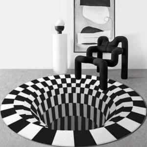 특이한 착시 러그 카페트 집들이선물 60x90cm 정글 마법 사계절 강아지 길이