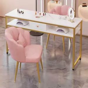 네일아트 테이블 미용 책상 데스크 작업 2인용 메이크업