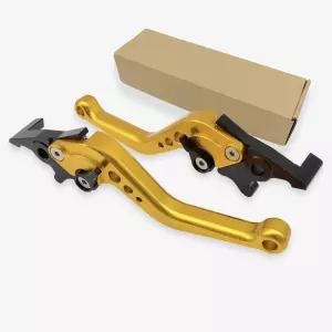 오토바이 브레이크 레버 대부분의 스쿠터 전기 자전거(골드)를 위한 1쌍의 범용 조절 가능한 알루미늄 수정