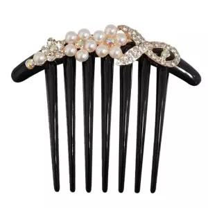 장식 비녀 올린머리 올림머리 헤어장식 진주꽃 머리장식 뒤꽂이 머리꽂이 진주 빗핀