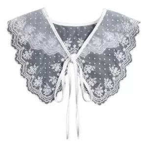레이스 넥케이프 스카프 탈부착 가능한 여성용 패션 아이템 레이스넥카라