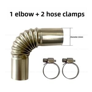 호환상품 스테인리스 스틸 에어 디젤 주차 히터 알루미늄 호일 슬리브 클램프 배기 파이프 호스 가스 배출