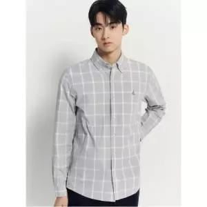 빈폴 멘 하운드투스 그리드 체크 셔츠 그레이 BC4764O013