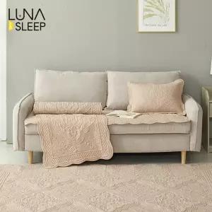 [3인용]목화솜 자수퀼팅 통워싱 소파패드 1+1 세트(+멀티매트)