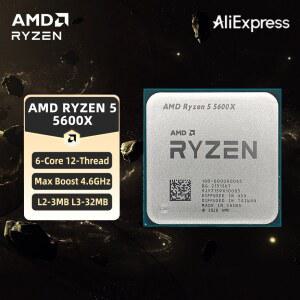 AMD 라이젠 5 5600X C AMD R5 5600X 프로세서 4 6GHz 6코어 12스레드 32MB 캐시 소켓 AM4 데스크탑 게이밍 C