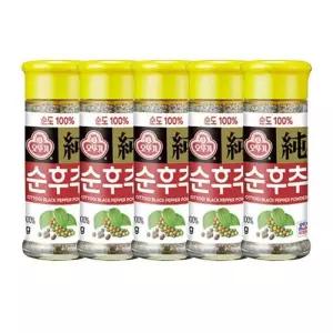 오뚜기 플라스틱 용기 후추 순후추 후추 분말 45g 5개