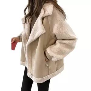 크롭패딩 빈티지 재킷 여자 뽀글이점퍼 퍼 집업 무스탕