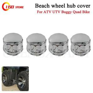[호환품]허브 캡 장식 커버 ATV UTV 버기 쿼드 자전거 전기 도금 특수 1/2/4pcs 10 인치 12 14 스틸 바퀴