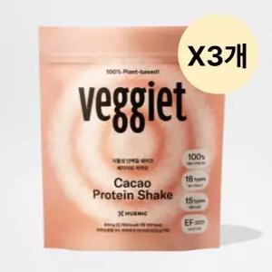 휴닉 단백질 분말 리필 쉐이크 가루 카카오 810g X3개