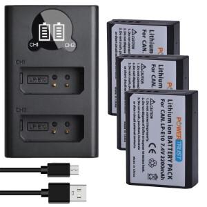 LP-E10 배터리/캐논 LC-E10EOS 반란군 T3 T5 T6 T7 T100 키스 X50 X70 X80 X90 1100D 4000D 용 급속 듀얼