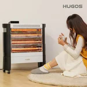 [휴고스] 이동식 전기히터 전기스토브 (카본열선/타이머/자동전원차단)