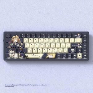 미유 바이올렛 에버가든 테마 키캡 - 측면 각인 반투명 OEM 프로파일 PBT 열 승화