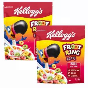 켈로그 후르트링 1200gx2개 대용량 시리얼 아침식사대용