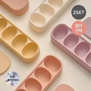 [모윰]이중밀폐 실리콘 토핑 이유식 큐브 30ml 6구 2개세트 - 컬러선택