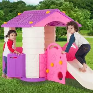 키즈카페용 퍼플 미끄럼틀 플레이하우스 가정용 유치원 놀이집 아기방꾸미기 키카용