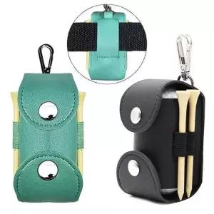 JU 골프공 골프티 투버튼 가죽볼케이스