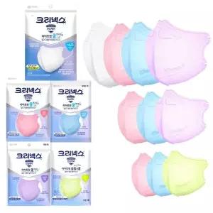 크리넥스 비말차단 라이트핏 쿨 마스크 KFAD 슬림앤쿨 여름 핑크블루퍼플 화이트 대형