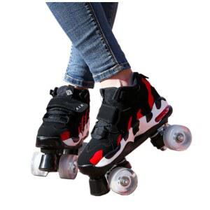 롤러스케이트 운동화 롤러슈즈 인라인 스니커즈 205mm 블랙 240 블루 히든 달린 신발