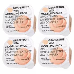 네이처리퍼블릭 모델링팩 석고팩 고무 자몽비타 4개 BNS