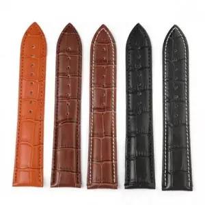 패션 소가죽 시계 스트랩 밴드 수리 교체 포인트 남성 남자 여성 여자 디버클 시계줄 스프링바 포함